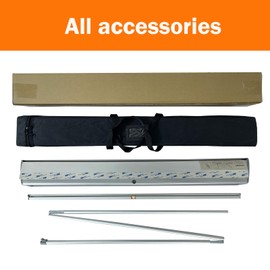 AD.HOOMAI Heavy-Duty Retractable Banner Stand 33.5"x80" 1 UNIT with Padded Canvas Carry Bag (Stand ONLY) for Business and Trade Shows Advertising and Promotion