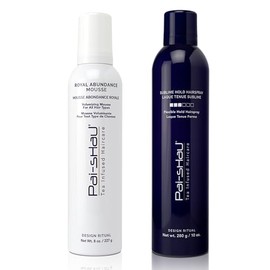 Pai-Shau Royal Abundance Mousse & Sublime Hold Hairspray - Hair Mousse & Hair Spray for Women - Hair Volumizing and Hair Styling for all Hair Types - Flexible Hold Hairspray for Shine and Protection