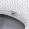 Cojín De Lactancia Bebe 100% Algodon Premium Chevron Gris