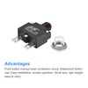 sourcing map Overload Protection 13A AC125/250V DC32V Push Button Switch
