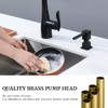 Sink Soap Dispenser for Kitchen Sink (Matte Black), All Brass