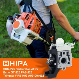 Hipa SRM 225 Carburetor for Echo SRM-225 PAS 225 GT225 PAS-225 GT-225 SRM225 PE225 PAS225 SHC225 PPF225 GT225L SHC225S Trimmer Weedeater Parts Replace A021001692 RB-K93 Carburetor