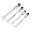 Flex Head Ratcheting Combination Wrench Set Chrome Vanadium Steel Quick