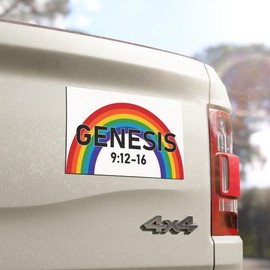 Rainbow Genesis 9:12-16 Sticker 4x7 Bible Christian Pride Stickers