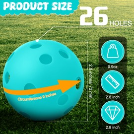Chitidr 48 Pcs Plastic Practice Baseballs 2.83 Inches Lightweight Training Balls Bulk Plastic Hollow Softballs for Baseball Hitting Batting Training Indoor Outdoor Sport(Light Blue)