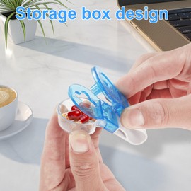 3Pcs Portable Pill Taker Easy to Take Pill Out Tool Small Pills Dispenser Remover Storage Box Medication Dispenser No-Touch Design Storage Box Medication Dispenser Suitable for Pills Under 2cm