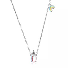 ZARD Unicorn Rainbow Charm Link Chain Necklace for Girls in 925 Sterling Silver