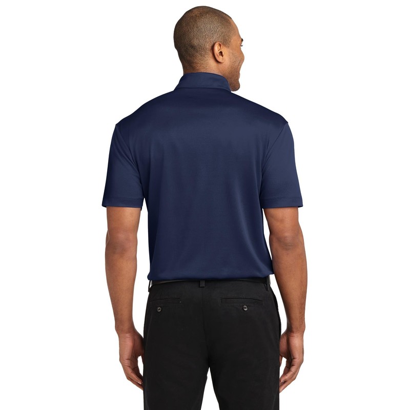 Port Authority Silk Touch Performance Pocket Polo, Navy, Medium