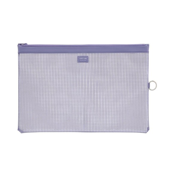 LIHITLAB Mesh Pouch, 16.6 x 11.3 inches, Lilac (F247-Lilac)