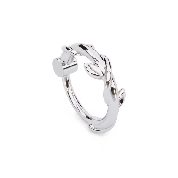 Twist Leaf Helix Clicker Hoop Ring, 18g Rope Cartilage Piercing