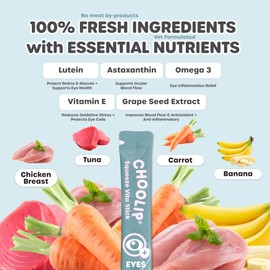 Squeeze Vita Stick Cat Lickable Treats and Dog Treats. 49pc Eye Health Pouches for Cats and Dogs. Soft Paste Tubes for Dog Lick Mat, Senior Cat Food Wet Cat Food Toppers, Multivitamin for Dog Food