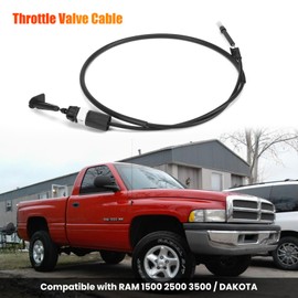 Throttle Valve Cable/Automatic Transmission Kick Down Cable 52104030AD Compatible with Dodge Ram(1997-2001) 1500 2500 3500 Compatible with Dodge Dakota