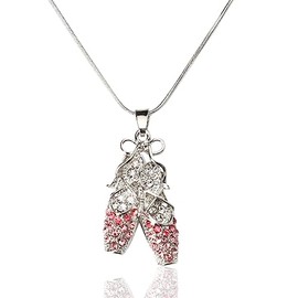 Ballet Shoes Necklace for Girls Women Dance Recital Gifts for Girls Ballerina Necklace for Teens Ballet Shoe Necklaces for Daughter Sister Birthday Christmas Presents