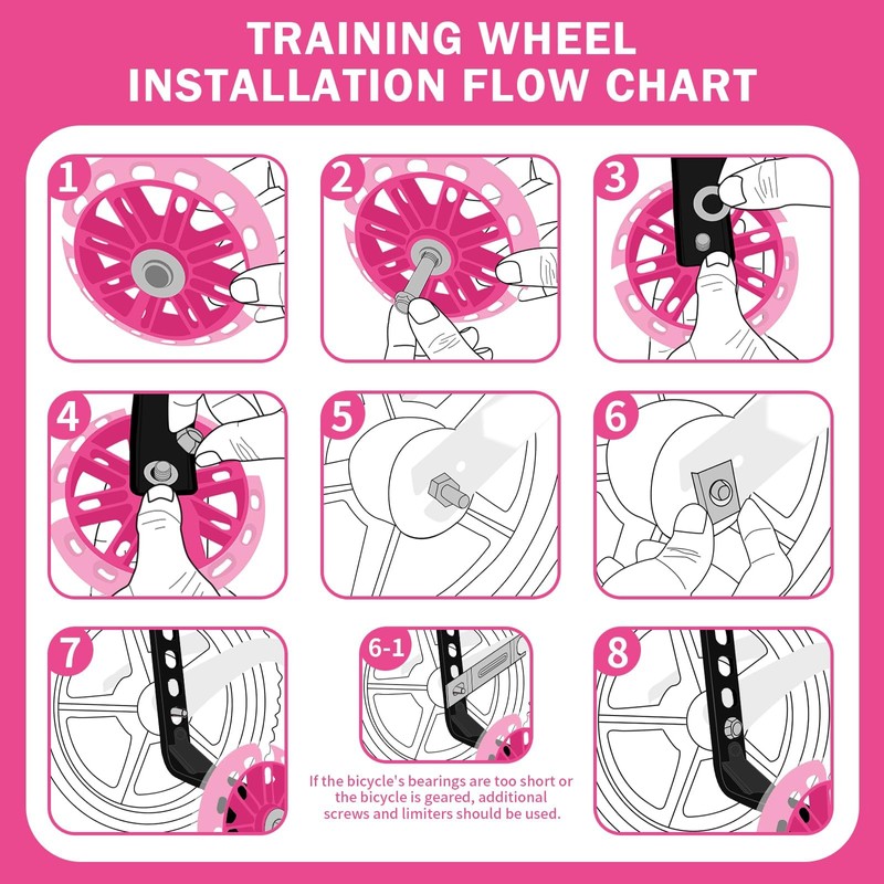 Bicycle Training Wheels,Adjustable Training Wheels,For 12 14 16 18 20