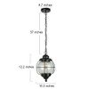 LALUZ Outdoor Pendant Lights, Farmhouse Ceiling Hanging Porch Fixture in