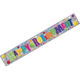Retirement Sorry You're Leaving Good Luck Holographic Recyclable Party Banner Garland Decoration