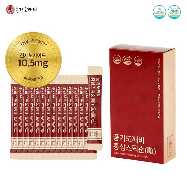 [On Sale] Pungdokkaebi 6-year-old red ginseng stick pure special collection exhibition (practical box packaging), 300 packets [practical box packaging] / [온세일]풍기도깨비 6년근 홍삼스틱 순 기획모음전 (실속박스포장), 300포 [실속박스포장]