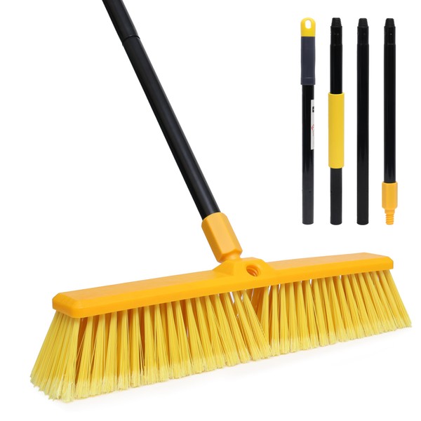 KLEEN HANDLER 18" Push Broom with 61" Long Extendable Metal