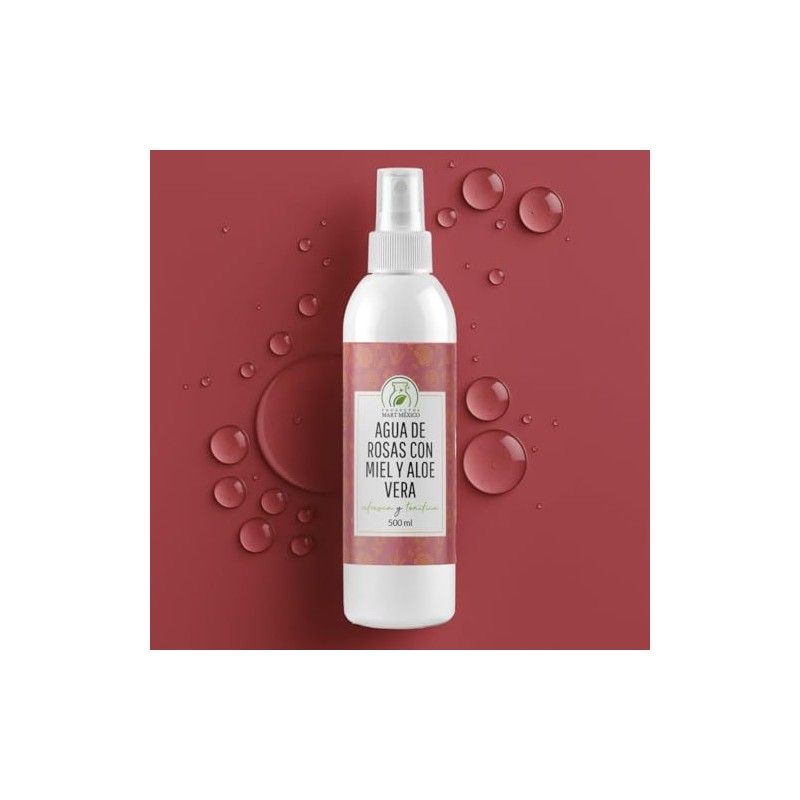 Agua de Rosas, Miel Orgánica & Aloe Vera Hidratante Facial
