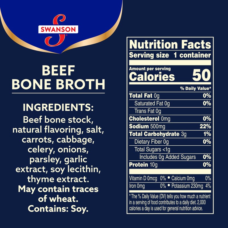 Swanson Sipping Bone Broth, Beef Bone Broth, 10.75 OZ Cup