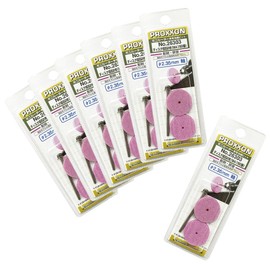 PROXXON No. 26303-7 Disc Whetstone, 7 Sets with Shaft, Disc Type 0.9 inch (22 mm), Shaft Diameter 0.09 inch (2.35 mm), WA Whetstone No. 150