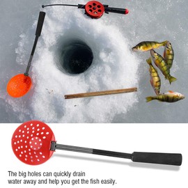Shanrya Ice Scoop, Ice Fishing Scoop Skimmer Folded Winter Ice Fishing Tool Plastic Outdoor Fishing Tackle Accessories Fishing Parts Supplies for Scooping Out Ice While Fishing, 13.78in