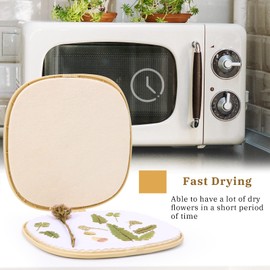 Aboofx Microwave Flower Press Kit, 9"x9" Quick Drying Flower Pressing Kit with Washable Cloth for Crafts Pressed Flowers and Plant for DIY Art, Preservation for Bookmark Frame Wedding Flowers Drying