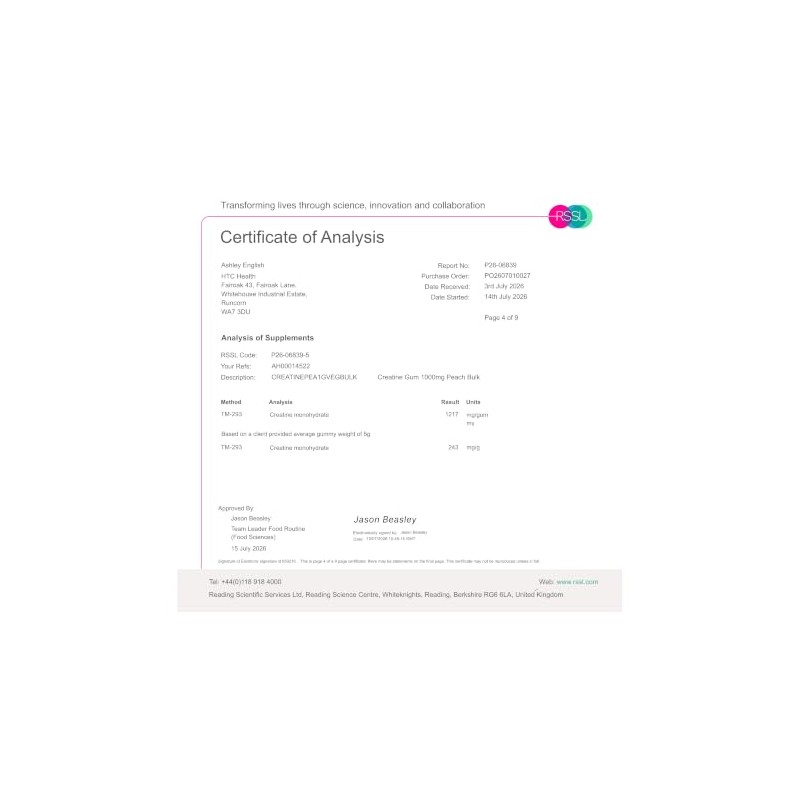 Bulk Creatine Gummies | 60 Blue Raspberry Flavour Gummies |