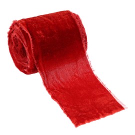 PATIKIL Red Velvet Ribbon, 3 Inch x 3 Yards Frayed Velvet Ribbon for Gift Wrapping Velvet Fabric for Wreaths Flower Bouquets Bows Wedding Decor
