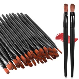 Synhergyx 립스틱용 Synhergyx 일회용 휴대용 립 브러시, 50 PCS 프로 다기능 메이크업 브러시 작은 어플리케이터 눈썹 립스틱 네일 아트 립글로스용 플랫 컨실러 Lipstick Use Synhergyx Portable Lip Brush, 50 PCS Pro Multi-Function Makeup Brush Small Applicator for Eyebrow Lipstick Nail Art Lip Gloss Flat Concealer