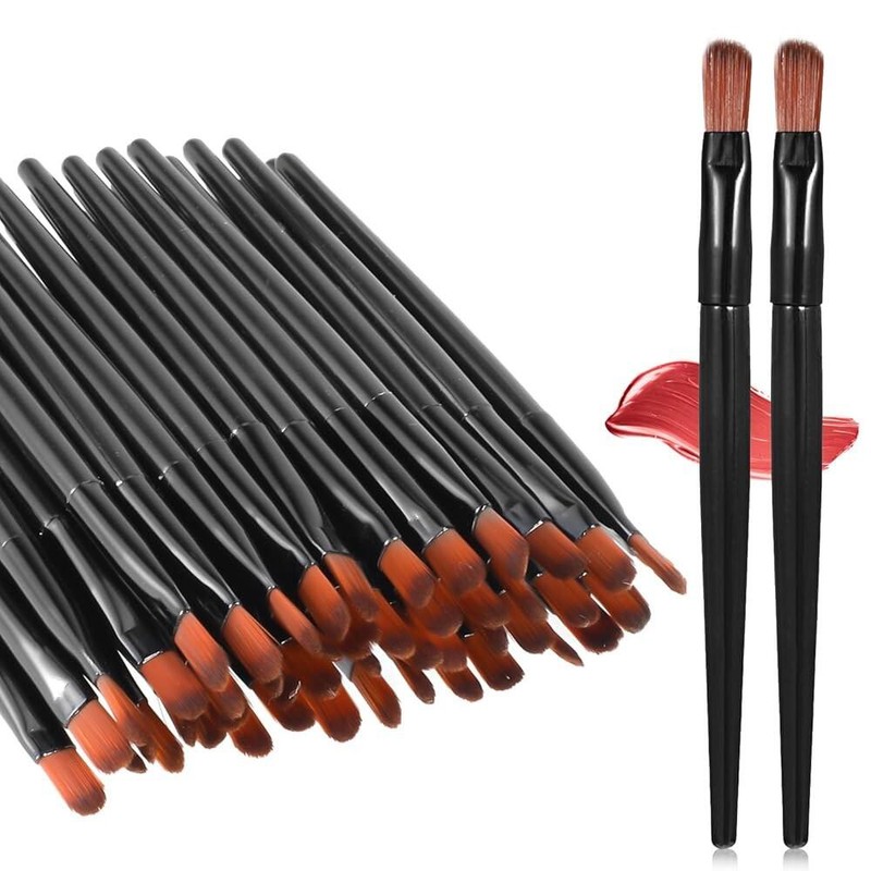 Synhergyx 립스틱용 Synhergyx 일회용 휴대용 립 브러시, 50 PCS 프로