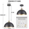 Febeleven Black Farmhouse Pendant Light with Hammered Metal Shade Vintage