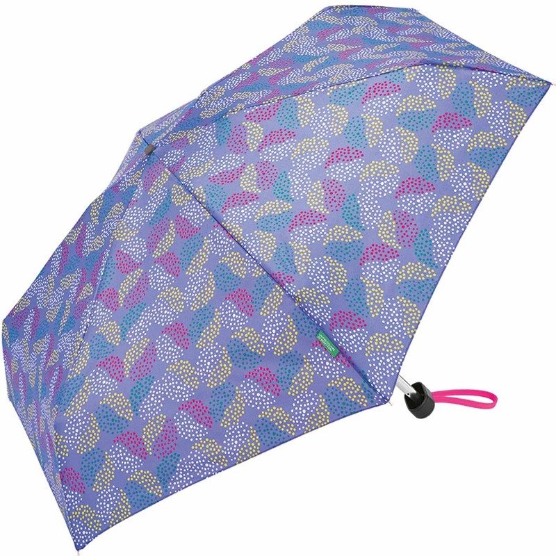 Benetton Pocket Umbrella Ultra Mini Flat Dots, Pop Dots Deep