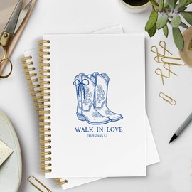 YLZlhb Christian Western Spiral Notebook Journal, Western Cowgirl Bible Notebooks for Note Taking, Cowgirl Gifts for Women, Christian Prayer Bible Journaling Hardcover Spiral Journal 5.5x8.3 Inches Writing Pads