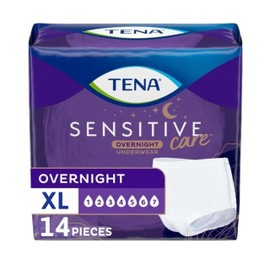 Tena Sensitive Care Overnight Incontinence Underwear for Women X-Large, 14 Count