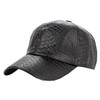 White Fang CA296 Men's Hat Cap, Leather, Crocodile Leather, Stylish,
