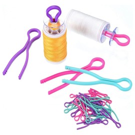 Baoswi 60 Pack Keep Your Bobbin Threads Matched Up with Your Thread Spools Bobbin Buddies Sewing Machine Quilting Supplies Sewing Products Thread Holder Plastic Bobbin Clips Thread Holders