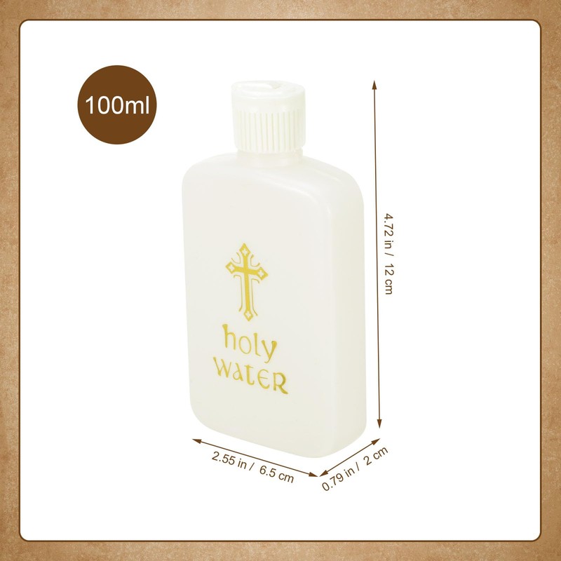 PASOLABE 100ml Holy Water Bottle 6Pcs Plastic Holy Water Container