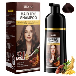Dark Brown Hair Dye Shampoo for Men & Women, Semi-Permanent Black Hair Shampoo, Instant Hair Colour Shampoo, Easy & Fast Hair Colour Shampoo, Hair Dye, Long-Lasting Colour