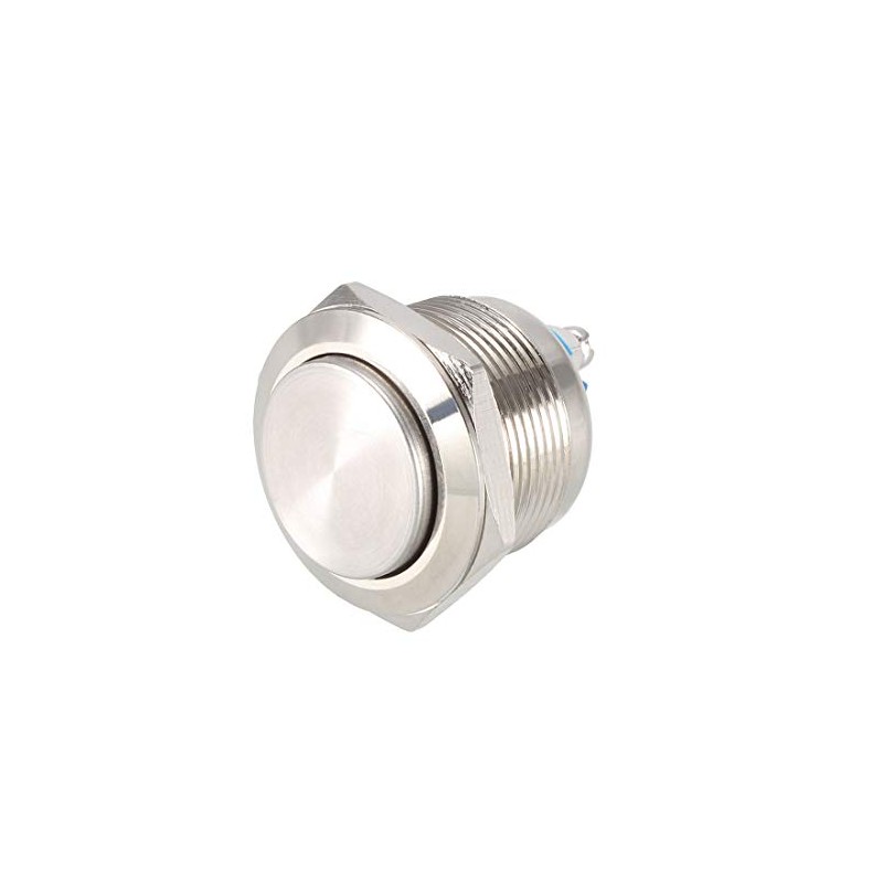 sourcing map Momentary Metal Push Button Switch High Head 22mm