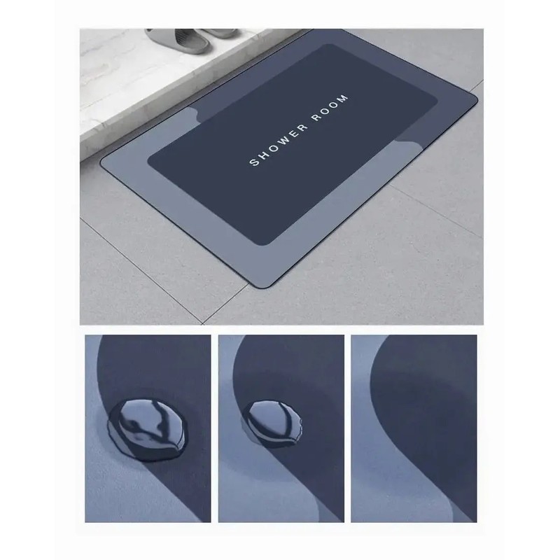 2pcs Tapete Baño Ultra Suave Alfombra Antidesliz Absorbente
