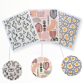 DARRI Reusable Swedish Dishcloths, 6 Pack, Washable Cellulose Cotton Kitchen Cloths, Absorbent Paper Towels, Biodegradable, Eco-friendly (Artistic)