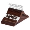 SEGAWE Premium Wooden Hangers 50 Pack Durable Slim Coat Hanger