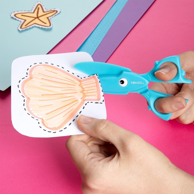 Fonzell Kids Safety Scissors - Squid Design