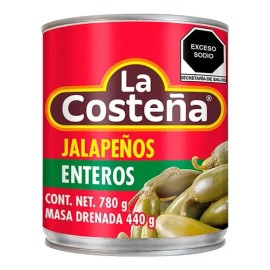 Chiles Jalapeños La Costeña Enteros 780g