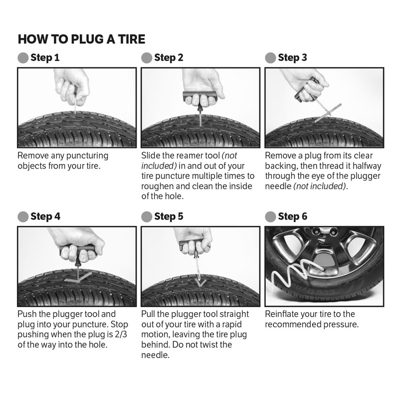 Slime 20502-51 Tyre Plug Drill Bit Kit, All Drills Compatable,