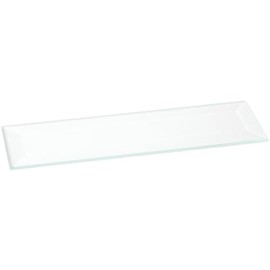 Plymor Rectangle 3mm Clear Beveled Glass, 1 inch x 4 inch (Pack of 2)