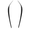 Pair Headlight Eyebrow Glossy Black Trim Front Left Right Decoration