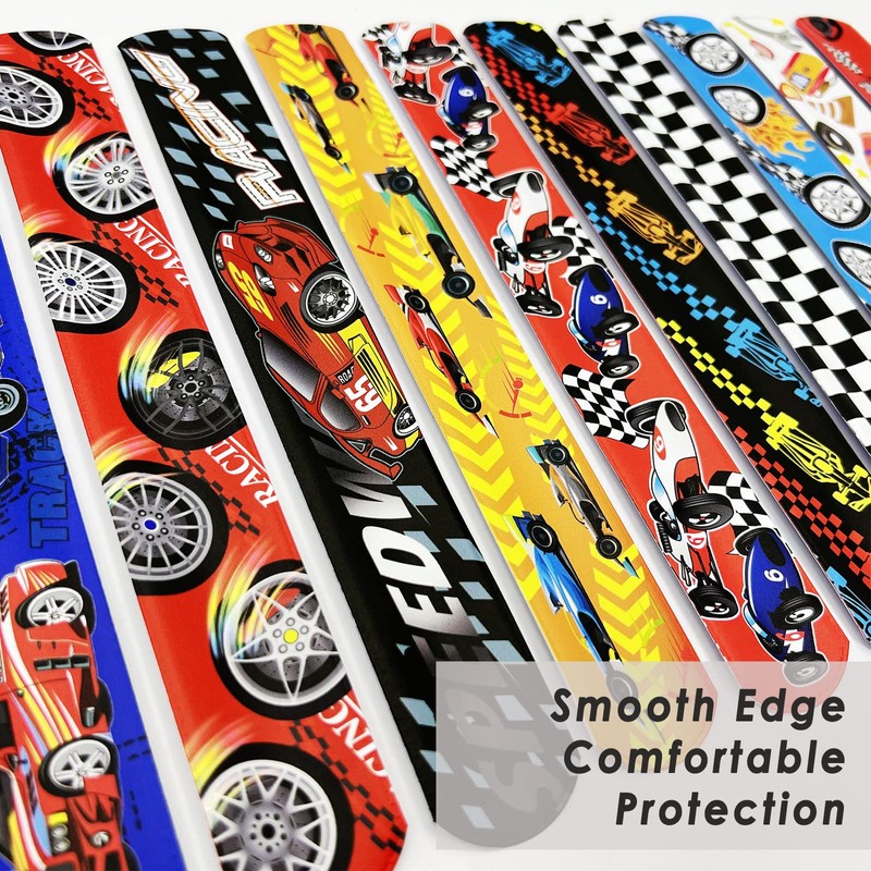Acuiwer 24 PCS Slap Bracelets Racing Slap Bands Party Bags