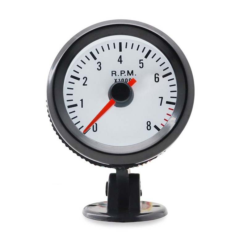 0‑8000RPM Tachometer 52mm Tacho Gauge Blue LED Backlight for 4